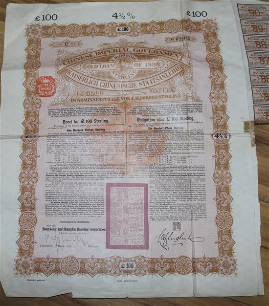 Three Chinese printed share certificates, Republic period